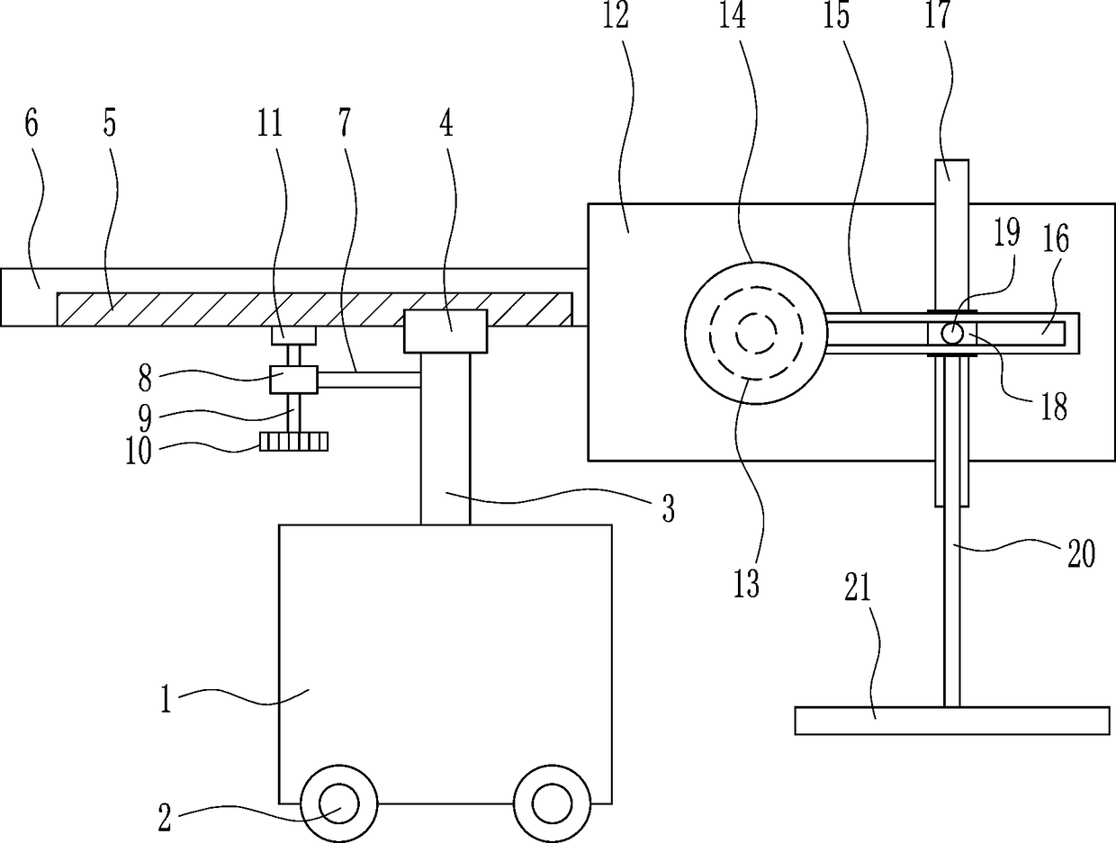 Flattening device for laid cement