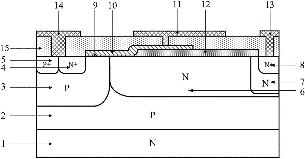 High-reliability lateral double-diffusion metal oxide semiconductor tube