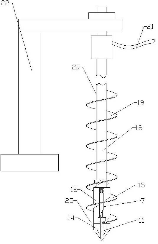 Concrete piling process and drilling machine special for same