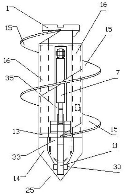 Concrete piling process and drilling machine special for same