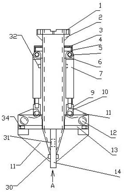 Concrete piling process and drilling machine special for same