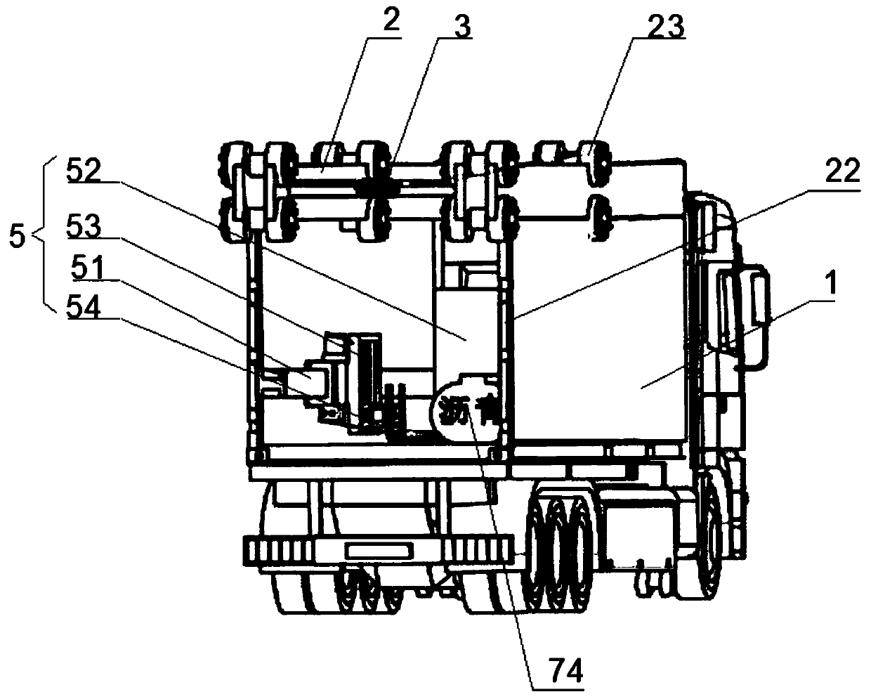 Road surface repairing device supported on vehicle