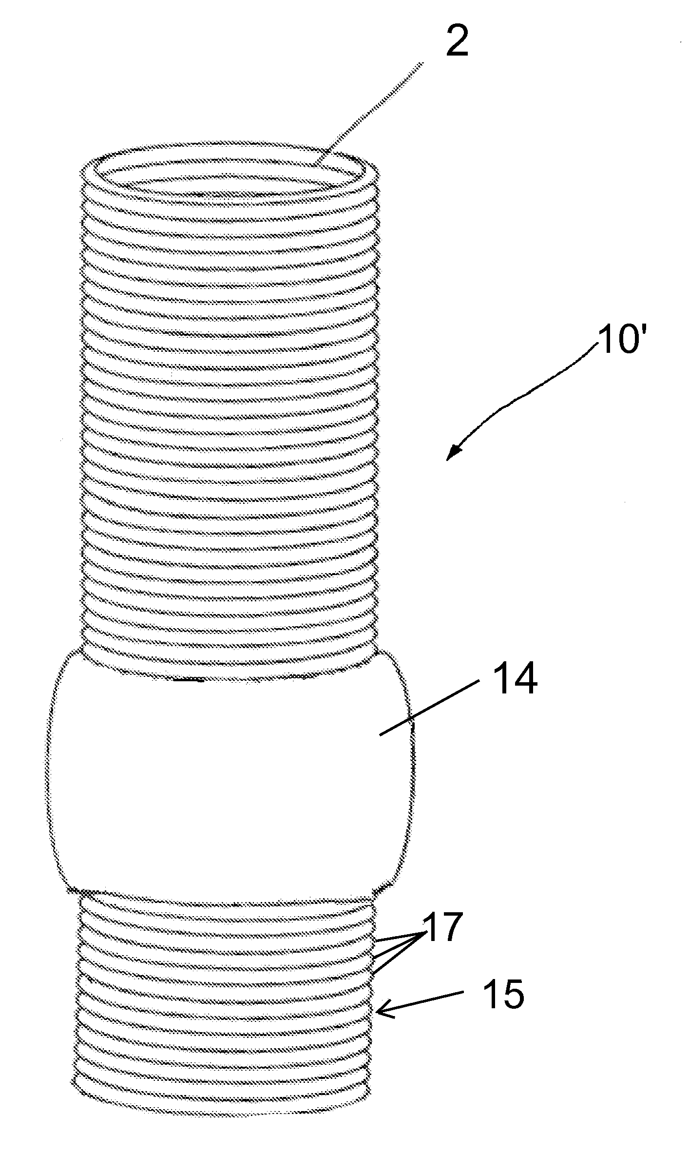 Single continuous piece prosthetic tubular aortic conduit and method for manufacturing the same