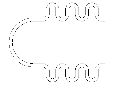 U-shaped furnace tube bending process adopting clamp rail locking mechanism and carrying out distressing heat treatment