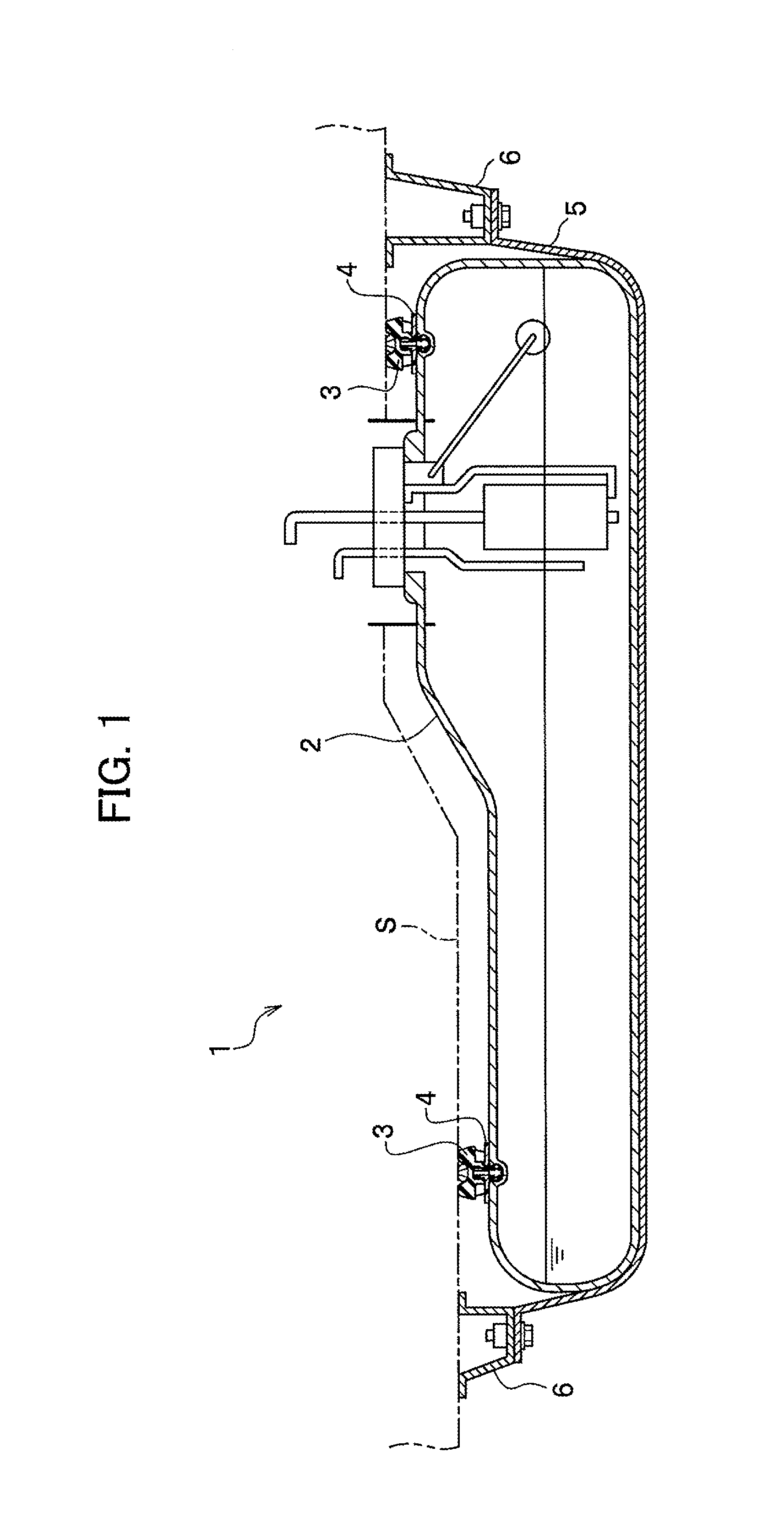 Mounting structure of buffer member for fuel tank