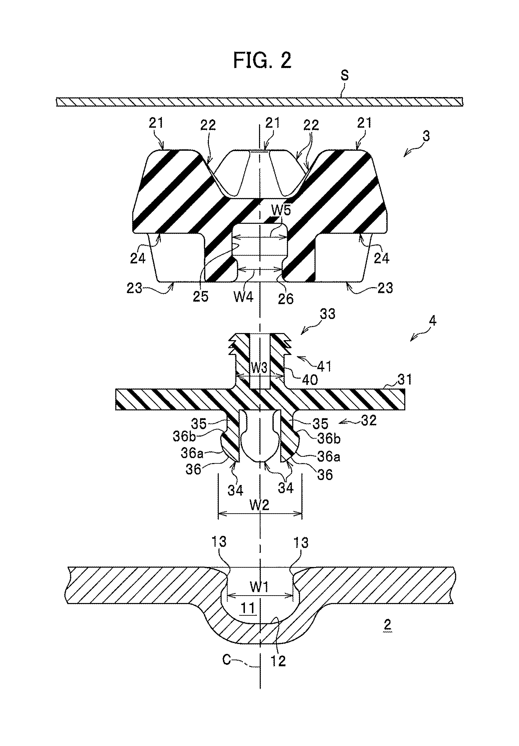 Mounting structure of buffer member for fuel tank