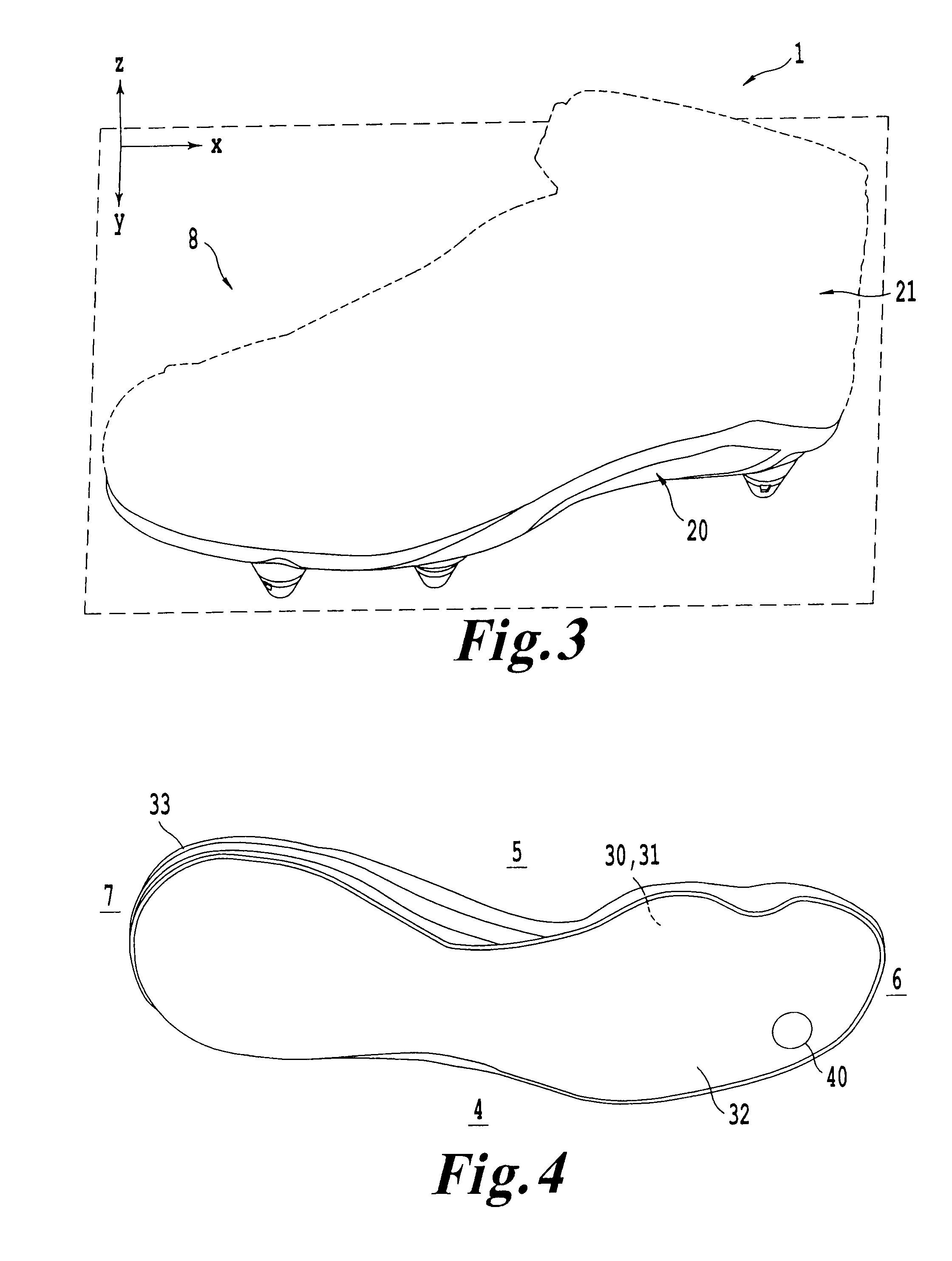 Cleated athletic shoe with cushion structures