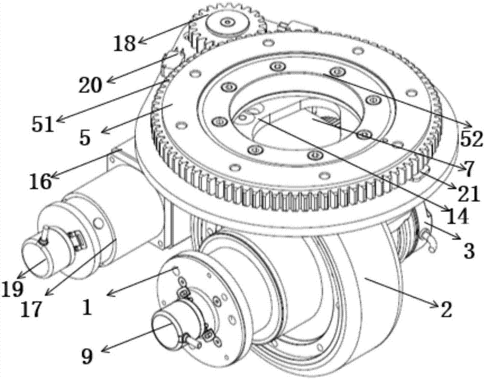 Compact agv drive steering integrated device