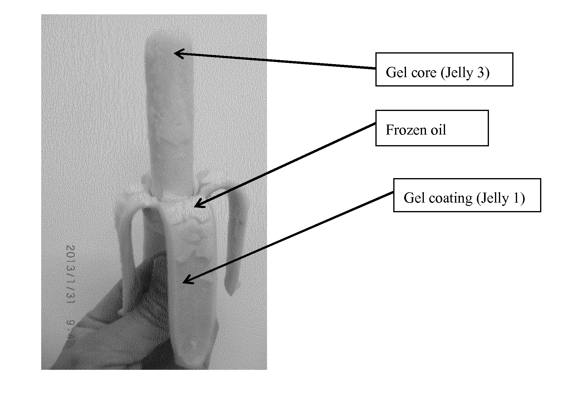 Frozen confectionery product with an easy peelable gel coating and a method for manufacturing same