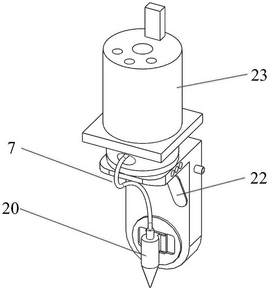 Replaceable two-coordinate laser machining head of multi-axis numerical control machining system for preventing optical fiber from winding