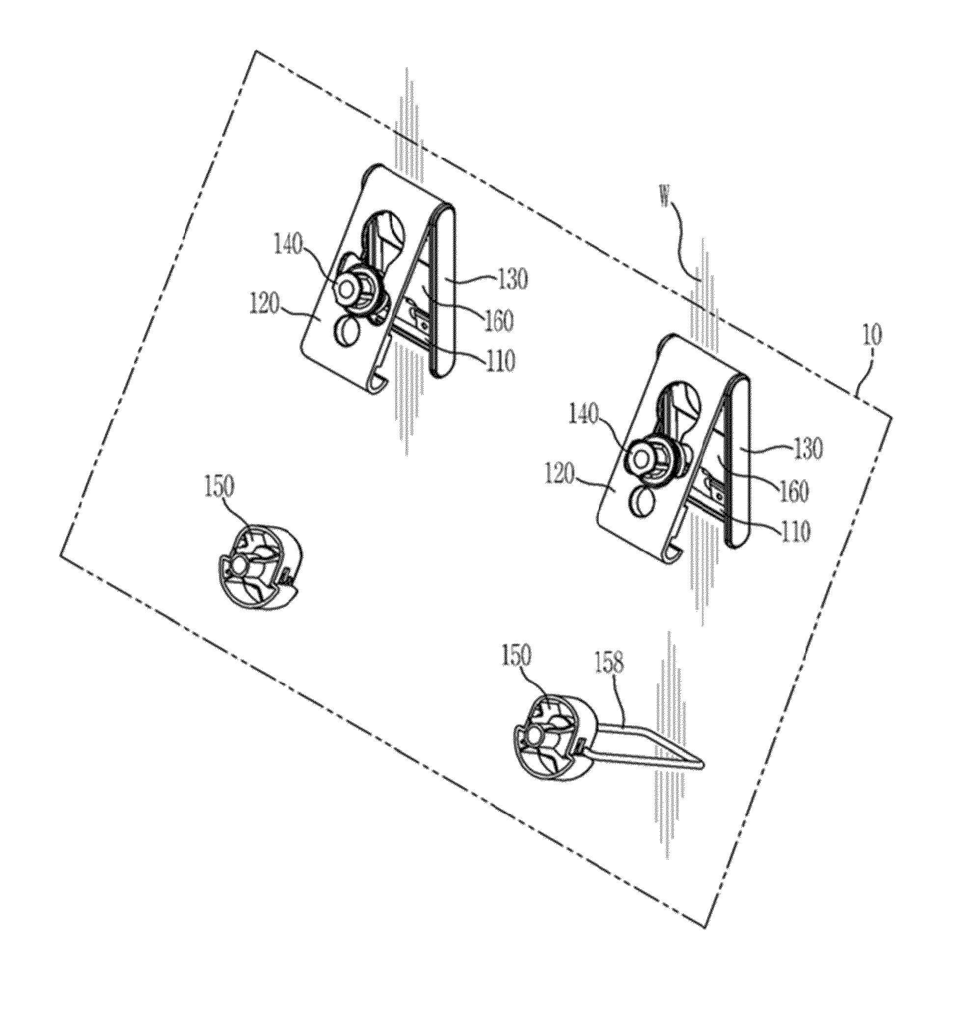 Supporting device to display apparatus