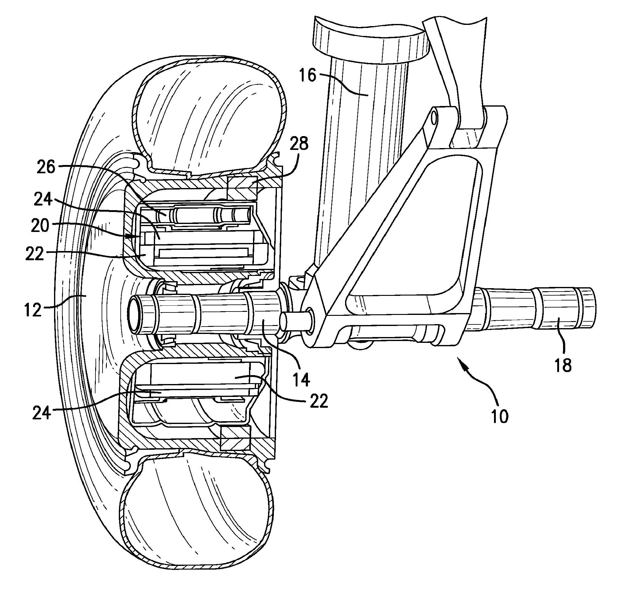 Electric power connector for aircraft drive wheel drive system