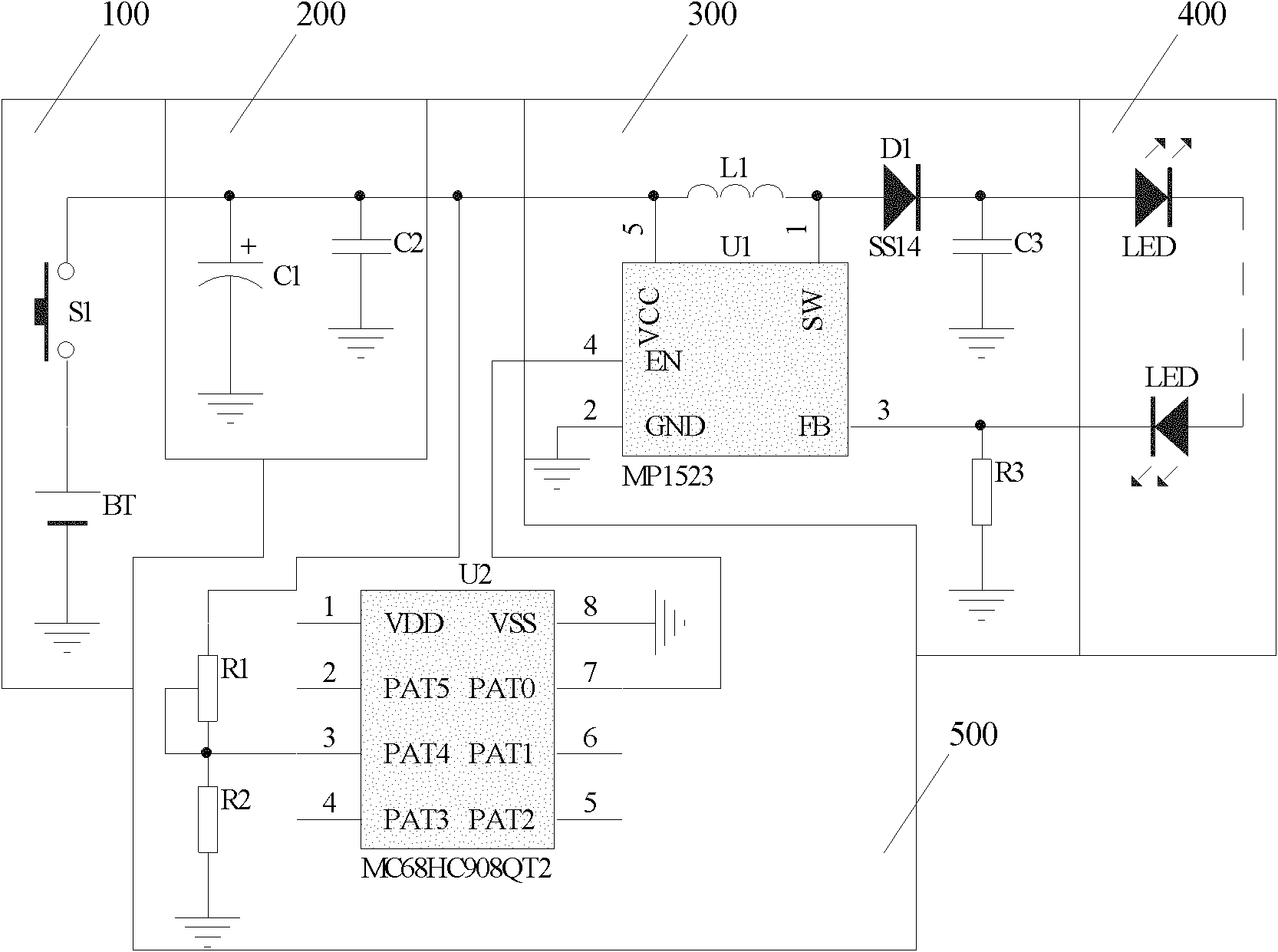 LED (Light Emitting Diode) constant-current drive circuit and LED lamp using same