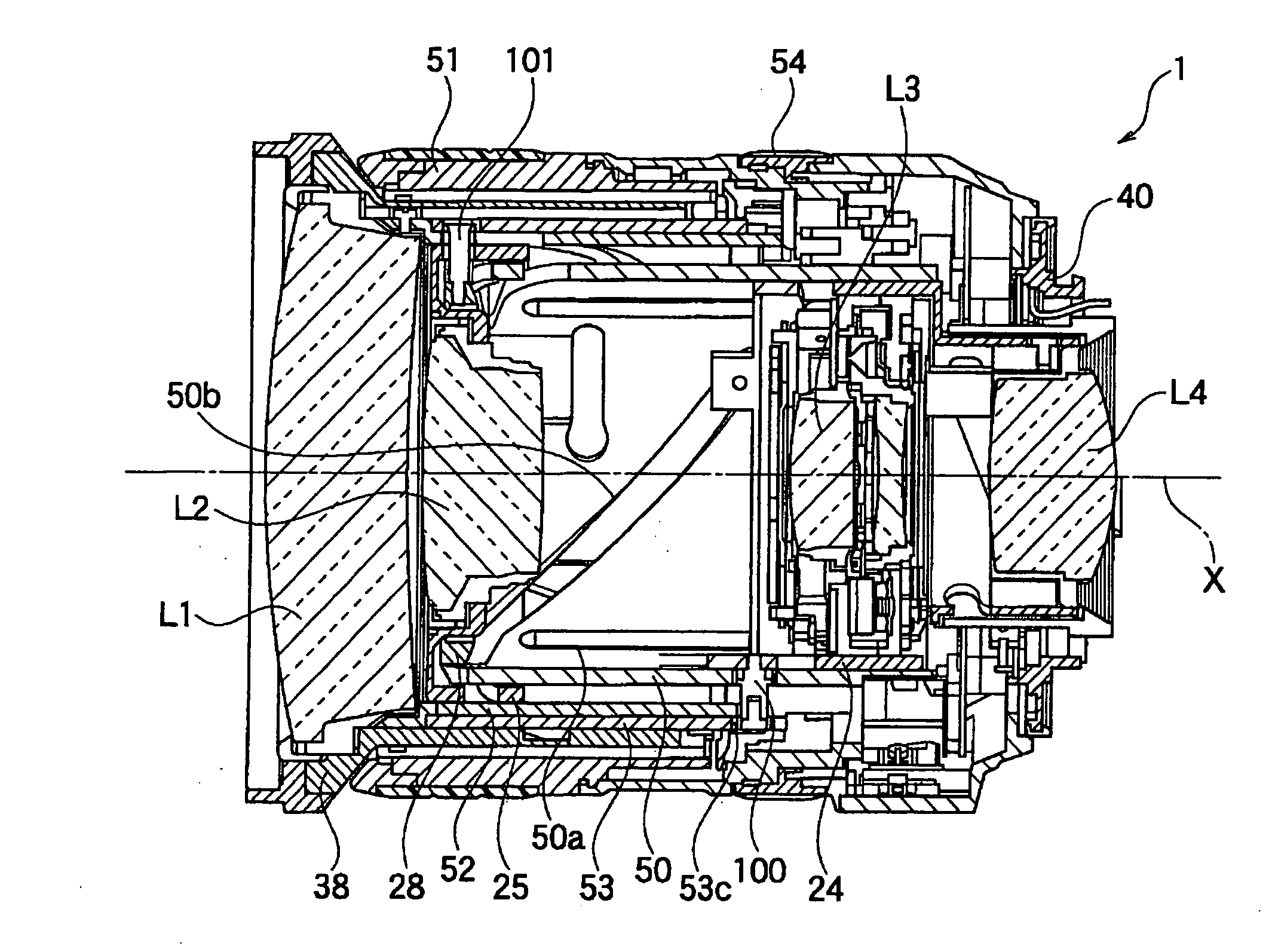 Lens barrel and method of operation of lens barrel