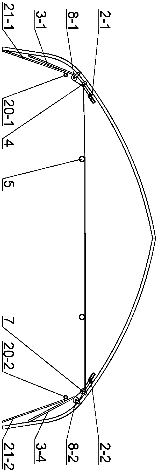 Sectional rolling curtain type internal heat preservation device for solar greenhouse