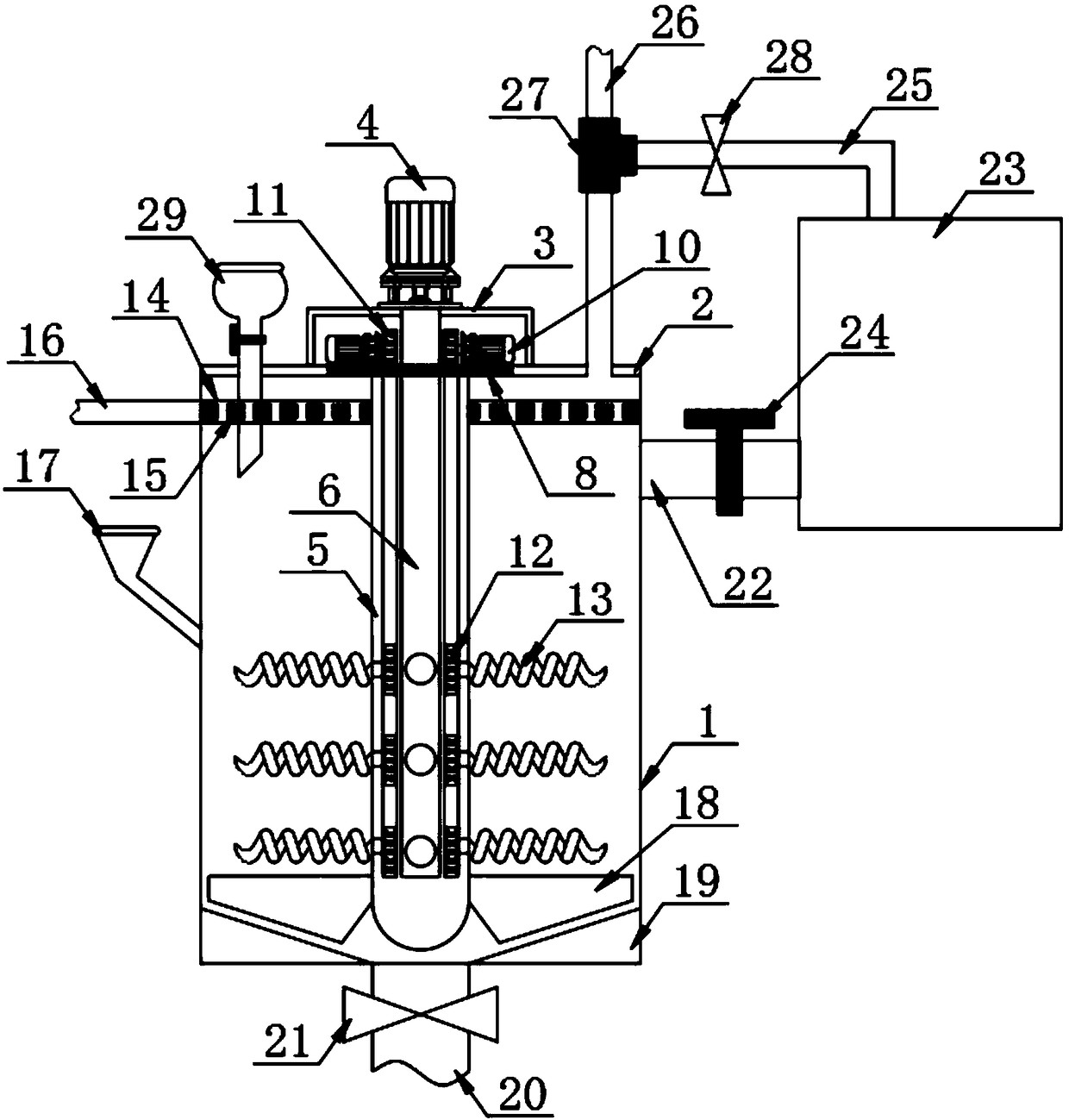 Efficient biogas digester for removing slag