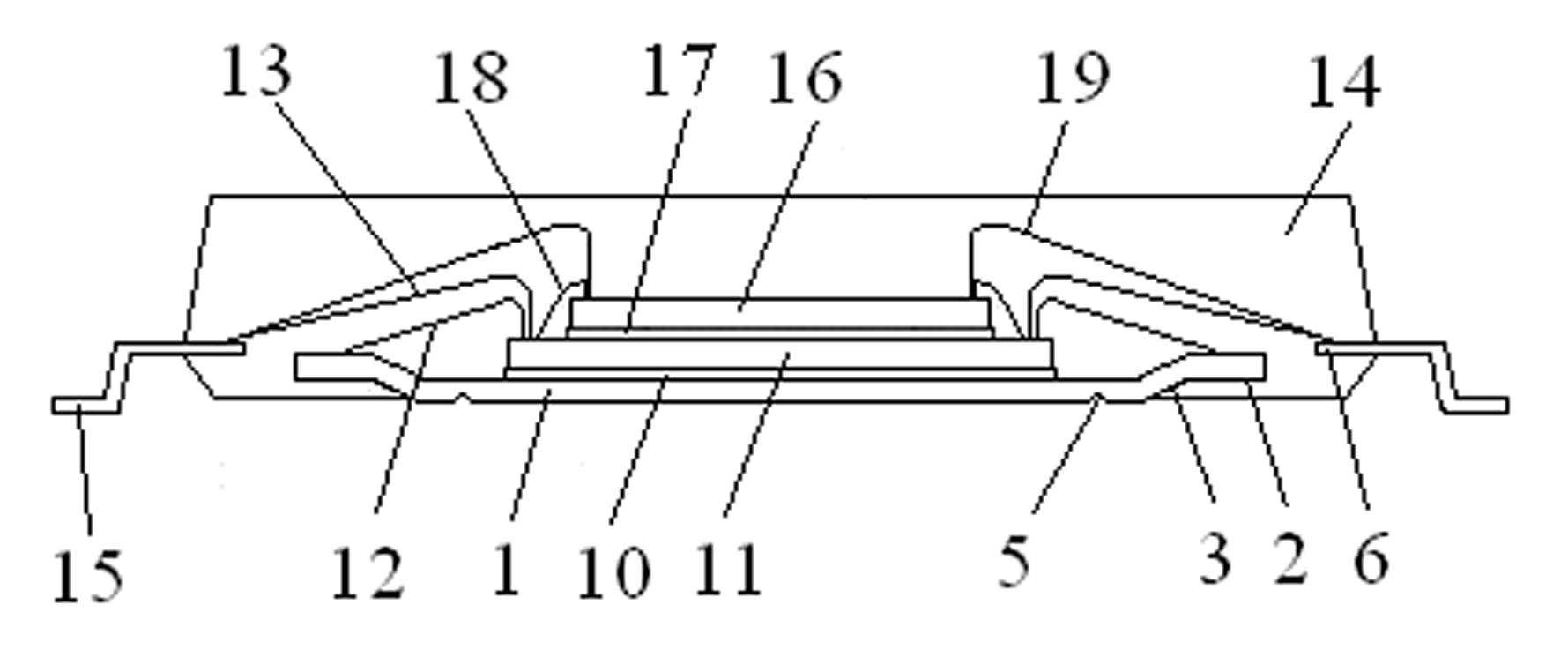 e/LQFP (low-profile quad flat package) stacked package with grounded ring and production method of e/LQFP stacked package with grounded ring