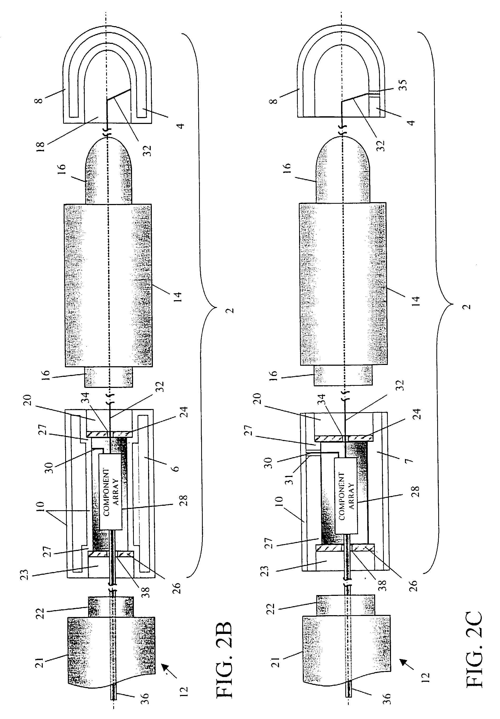 Hermetic component housing for photonic catheter