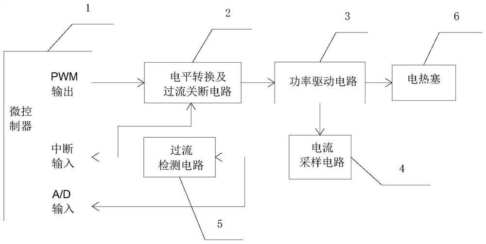 A kind of glow plug drive and protection circuit of diesel engine air intake heating device