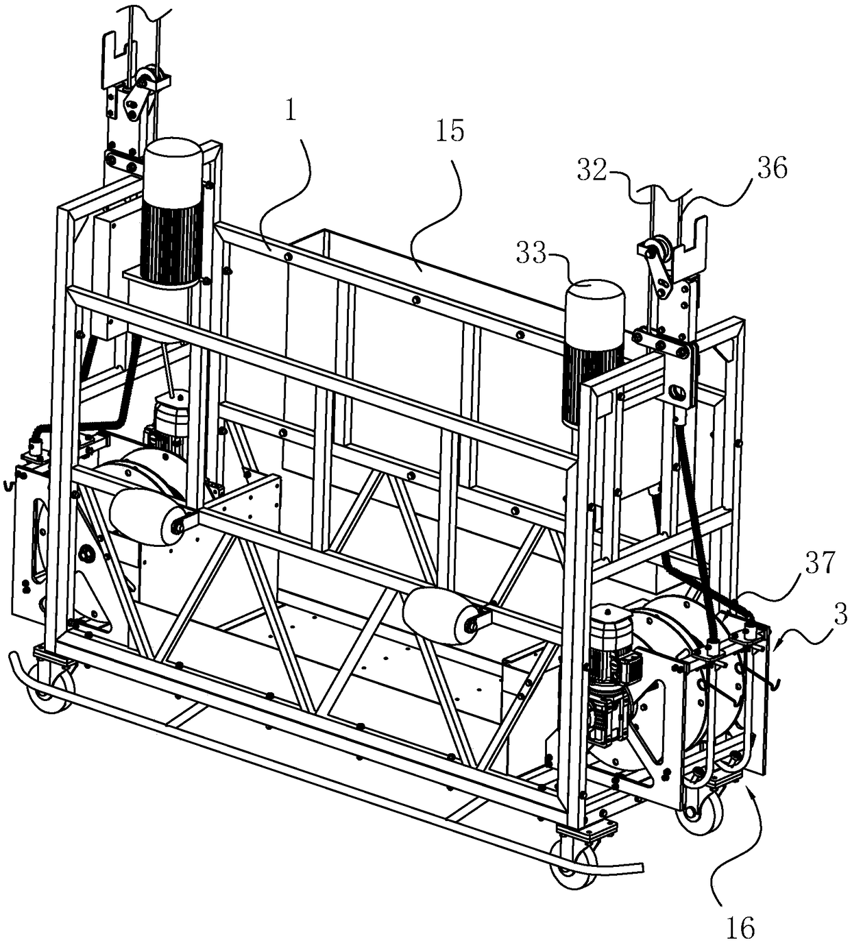 Hanging basket lifting equipment