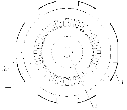 Enclosure pipeline-type stator evaporating and cooling device