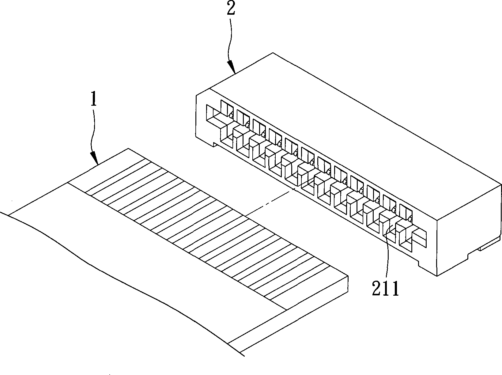 Thinned connector