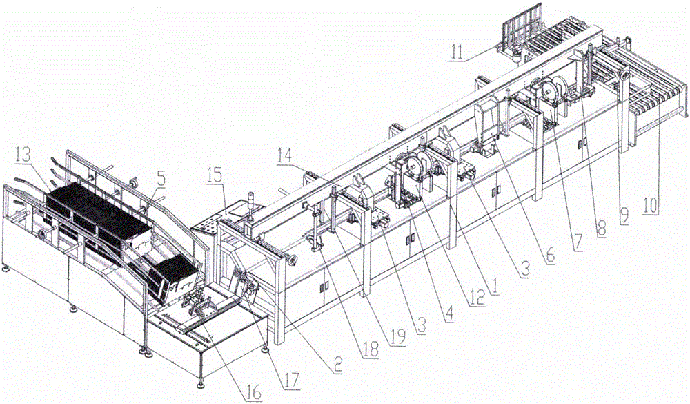 Machine equipment for online mounting of lifting ribbon