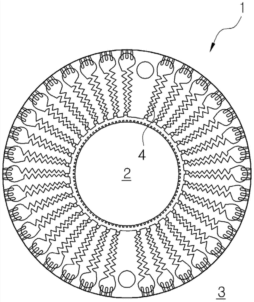 Device for reducing pressure and velocity of flowing fluid