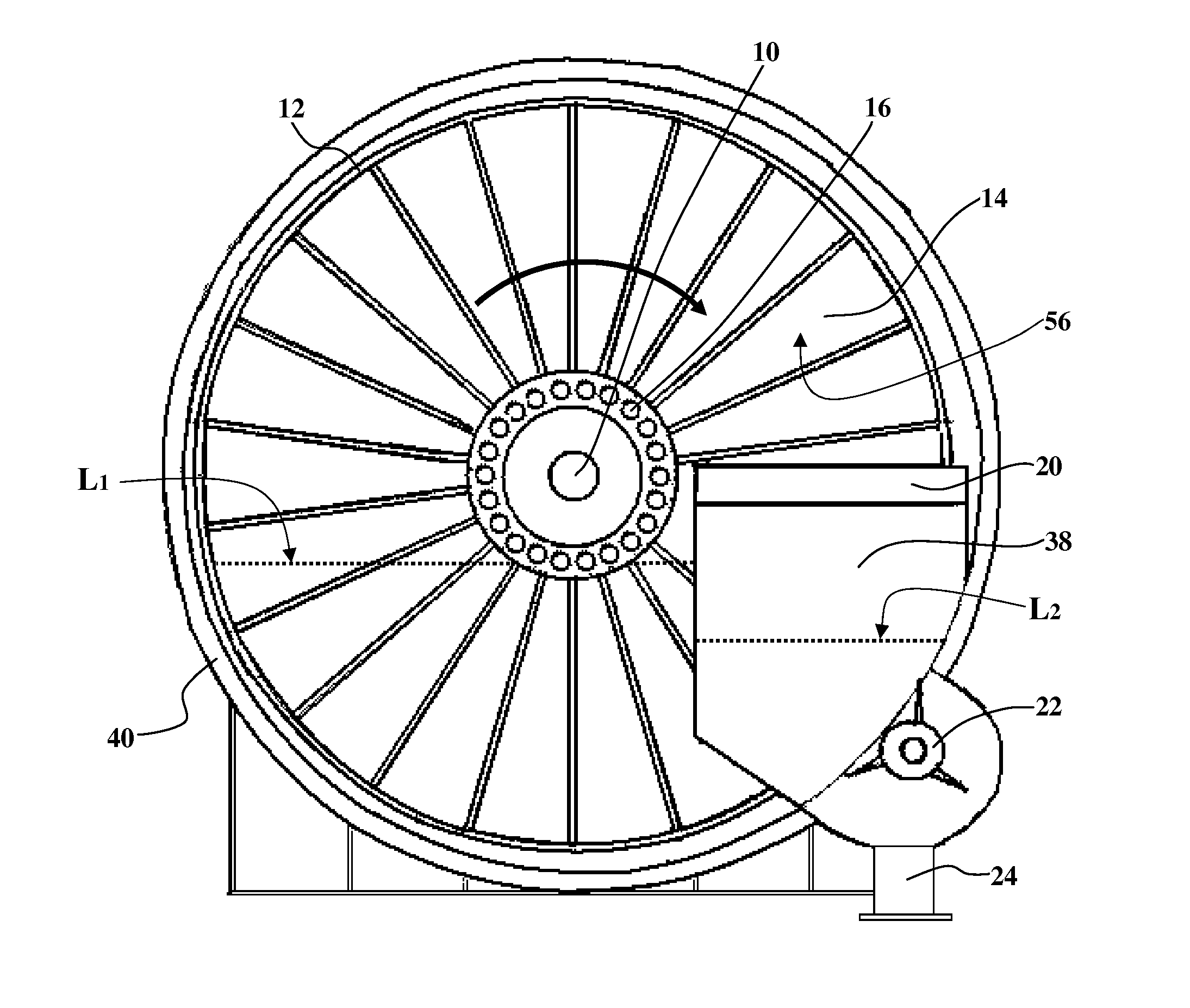 Method for removing the precoat layer of a rotary filter