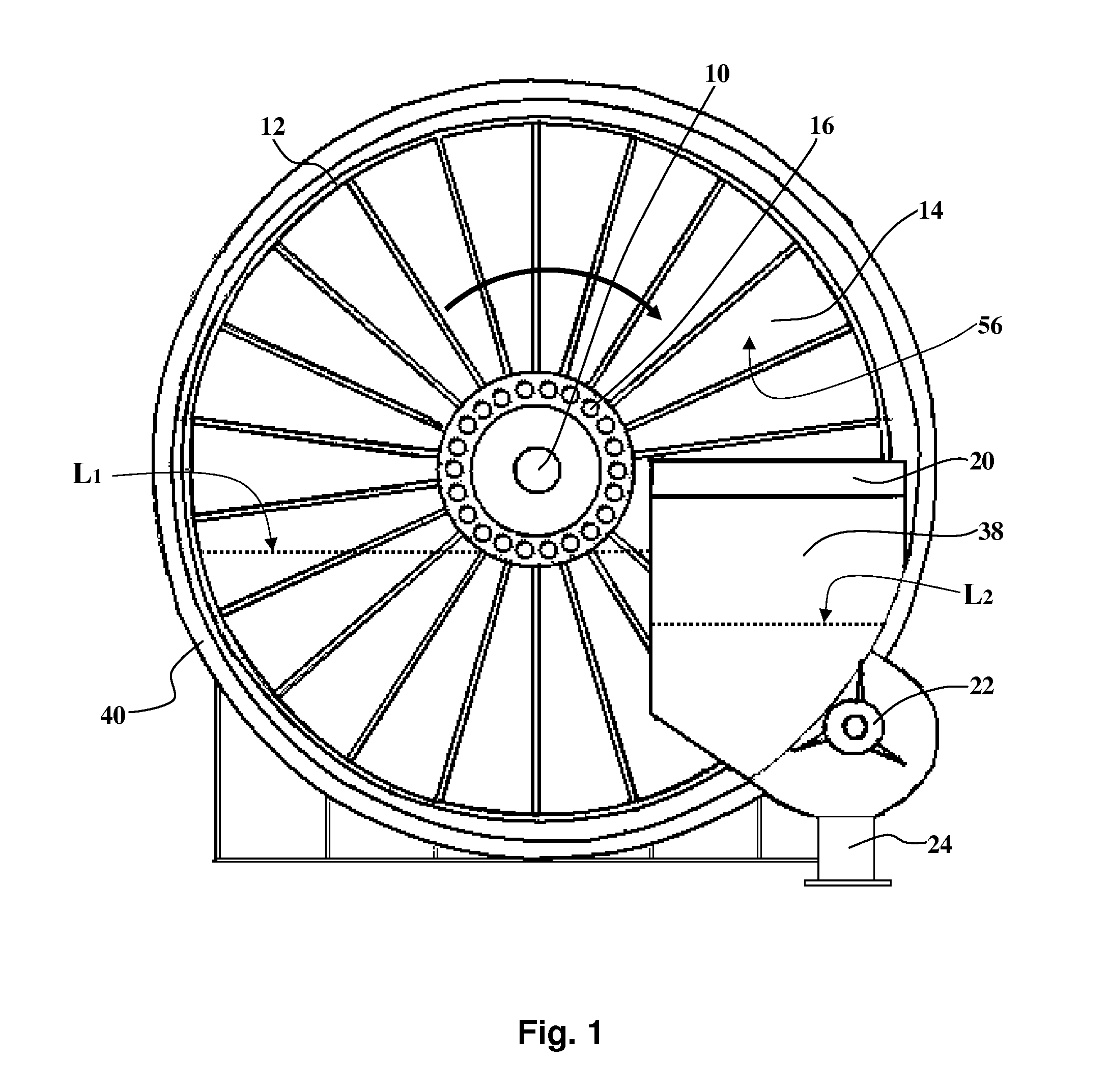 Method for removing the precoat layer of a rotary filter