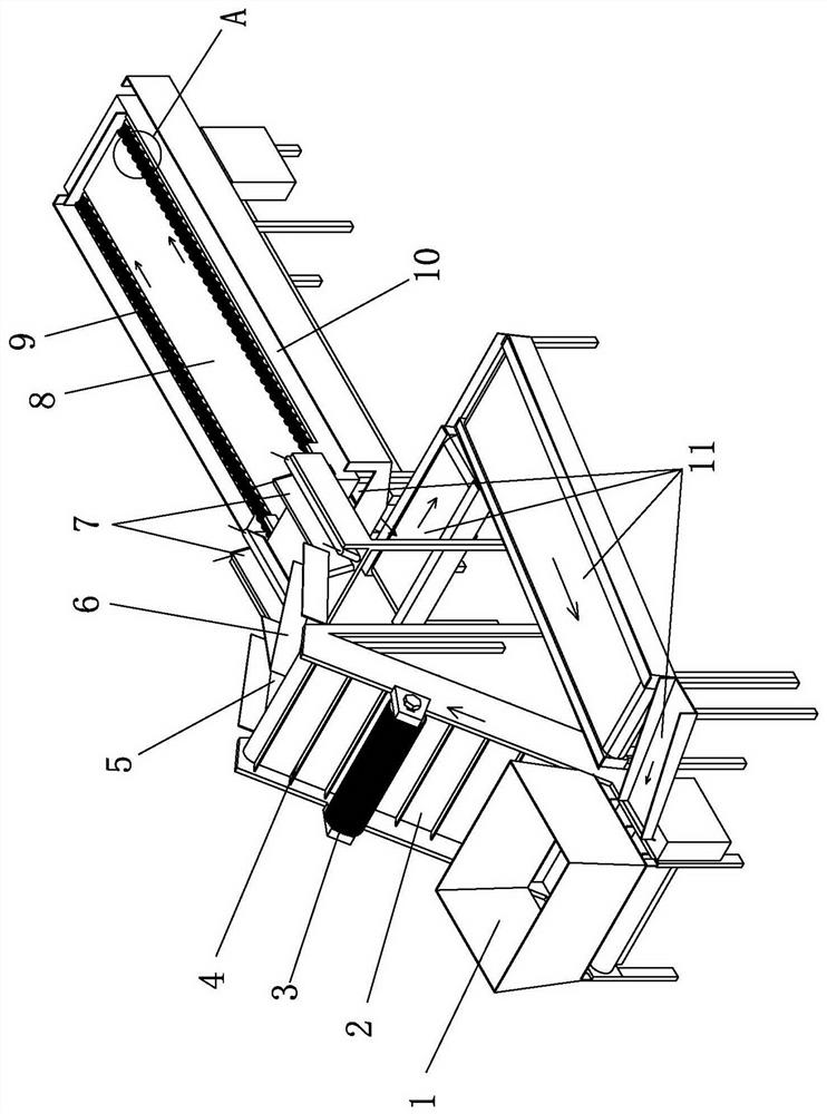 Feeding and arranging device for red dates