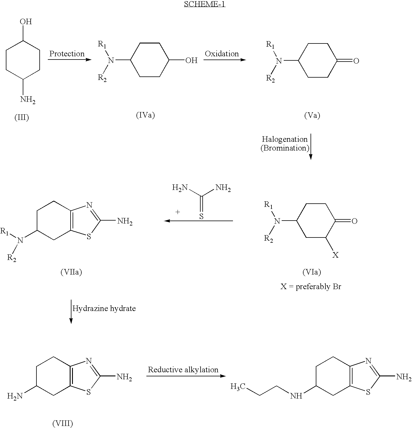 Process for the preparation of biologically active tetrahydrobenzthiazole derivative