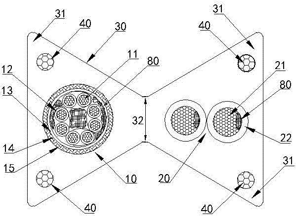 Digital video monitoring cable for high-speed elevator and its installation and binding method