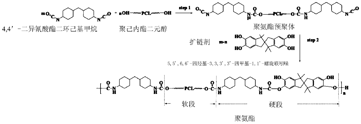 Shape memorizing polyurethane and preparation method thereof