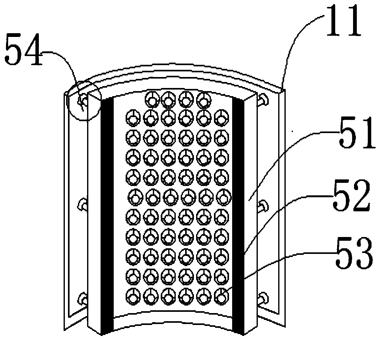 The storage tank structure of the conductive silver glue raw material resin powder