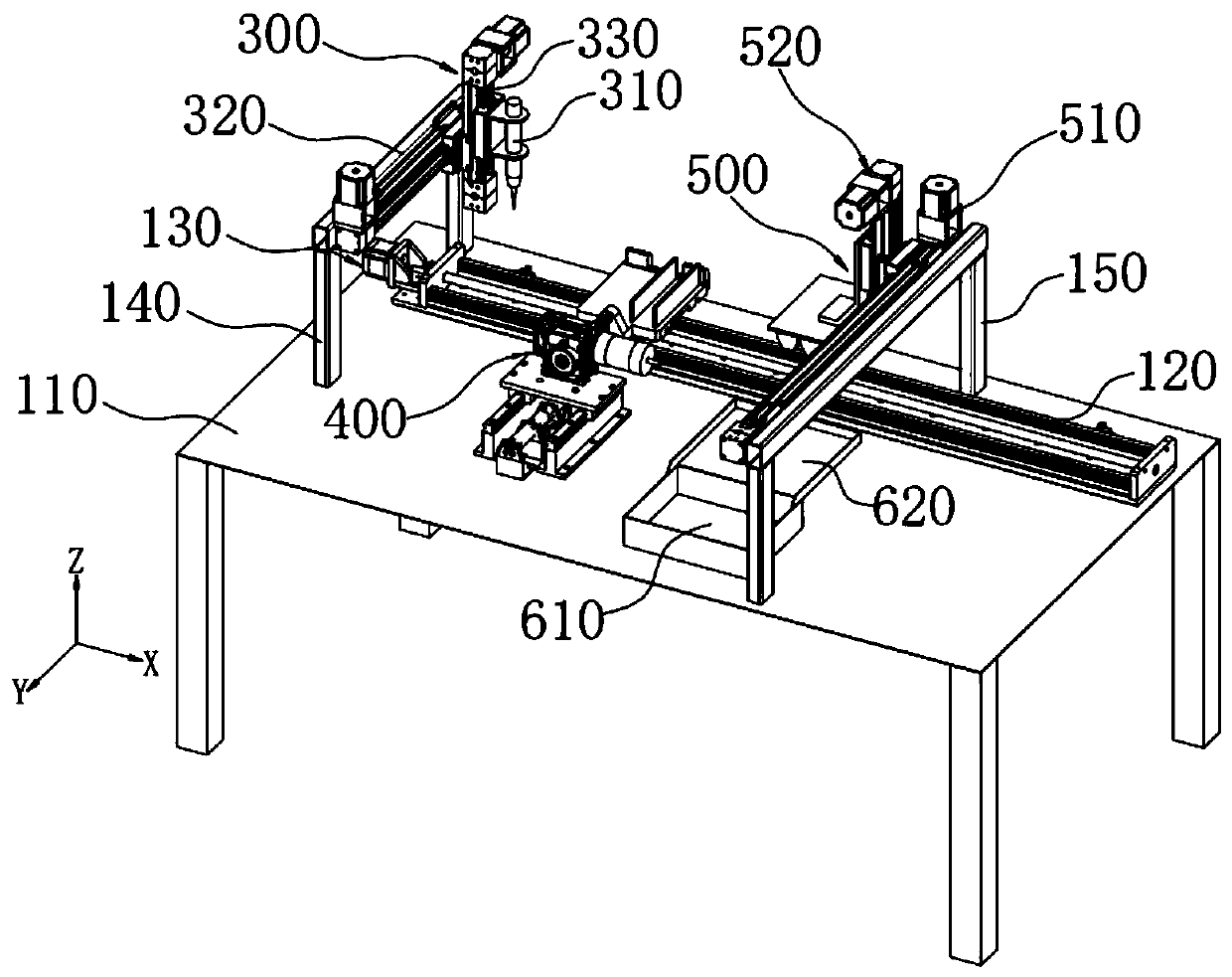 Test mold assembly device