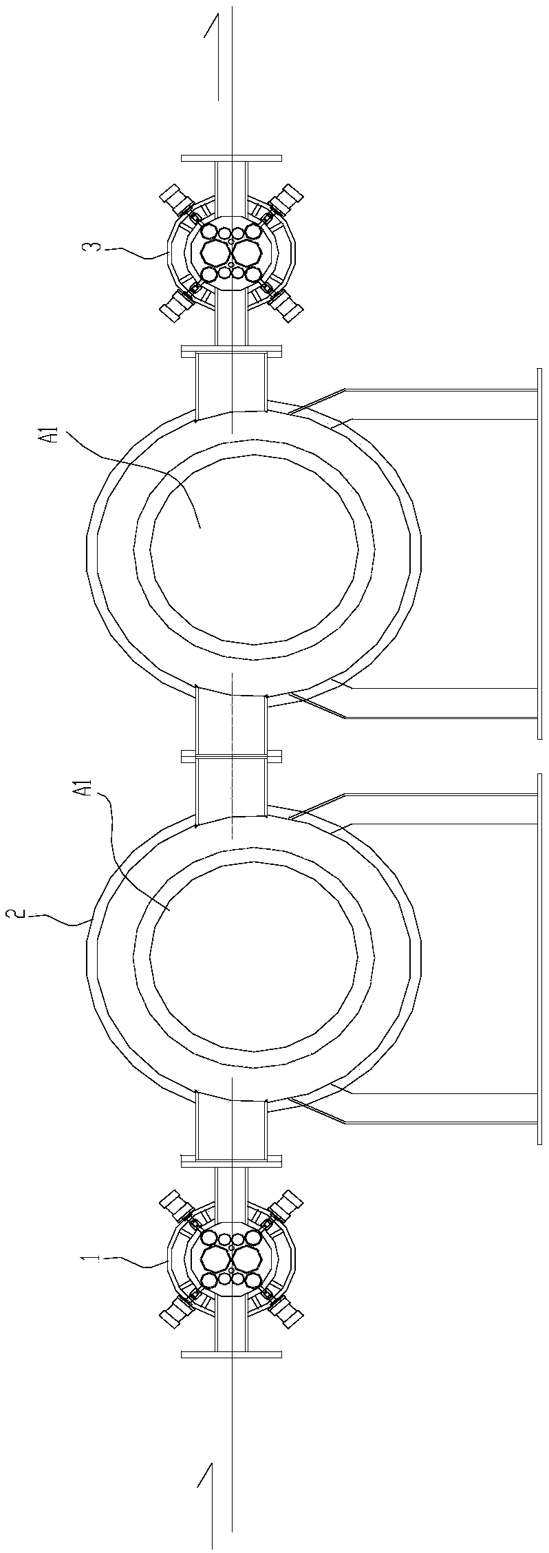 Self-locking type vacuumizing feeding and discharging device