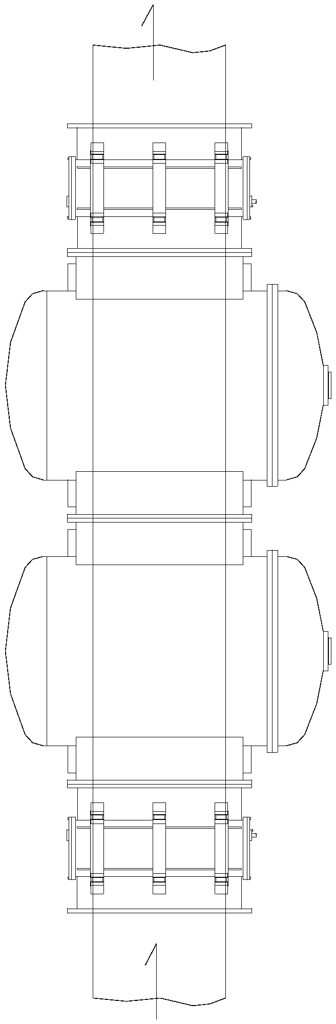 Self-locking type vacuumizing feeding and discharging device