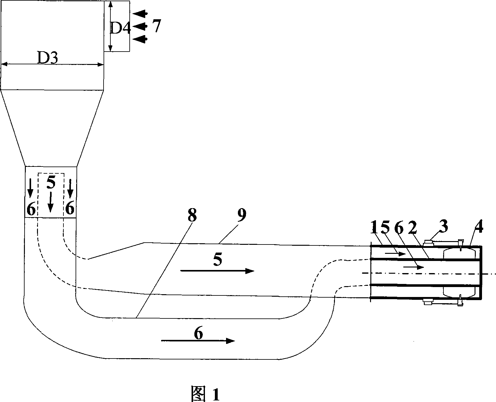 Crude and fine coal powder separation and burn method and device