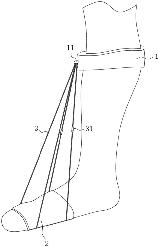 Toe-exposing adjustable anti-foot-drop socks