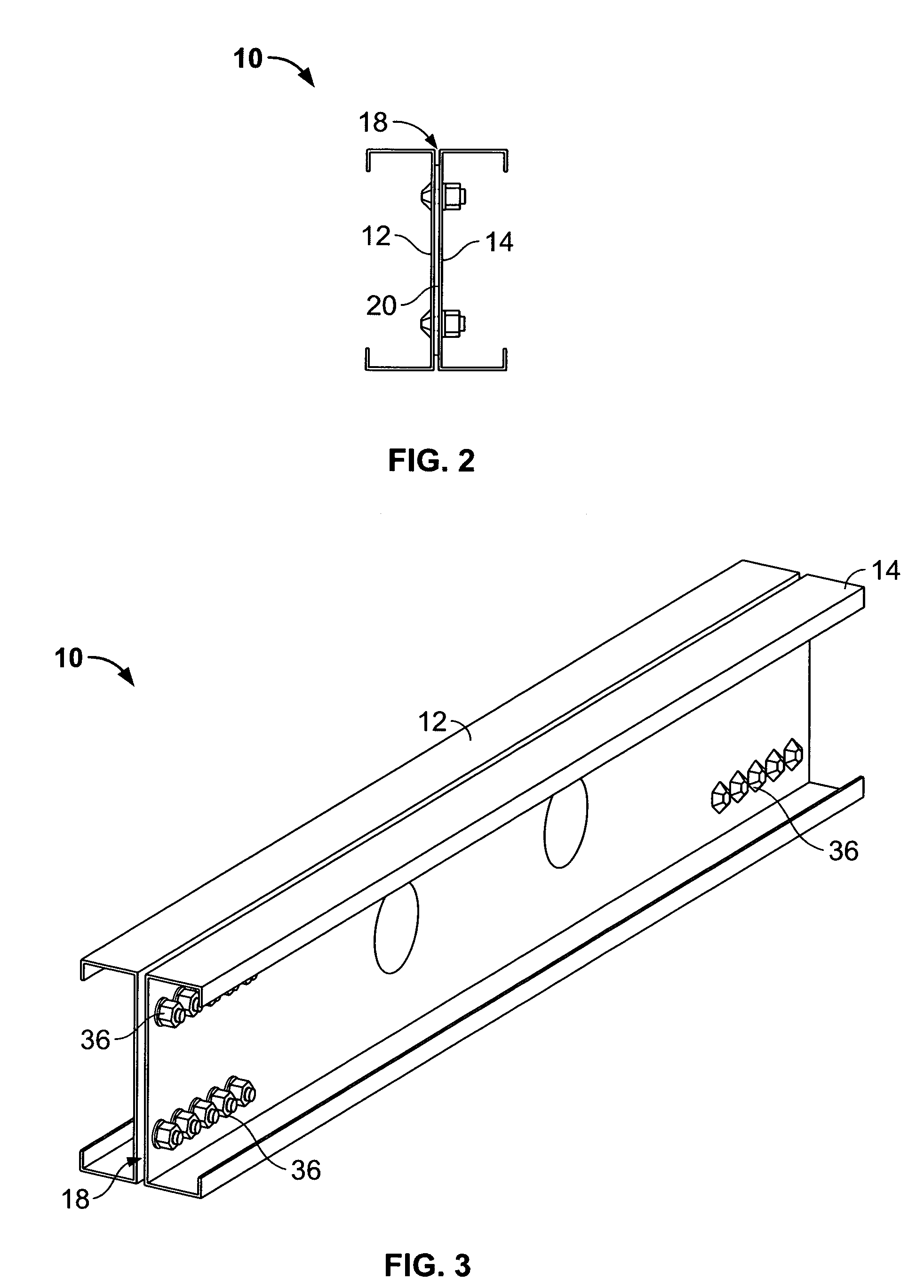 Two-way architectural structural system and modular support member