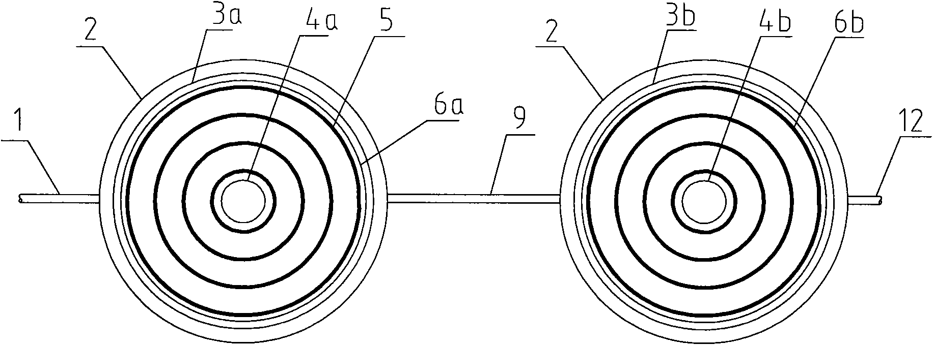 Method for processing effluent by two-stage electrolysis and device thereof