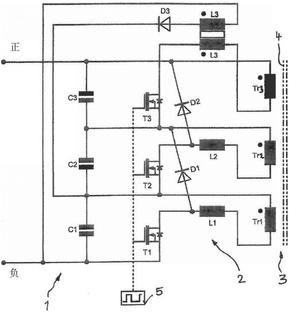 Electrical energy storage device having balance-imbalance converter