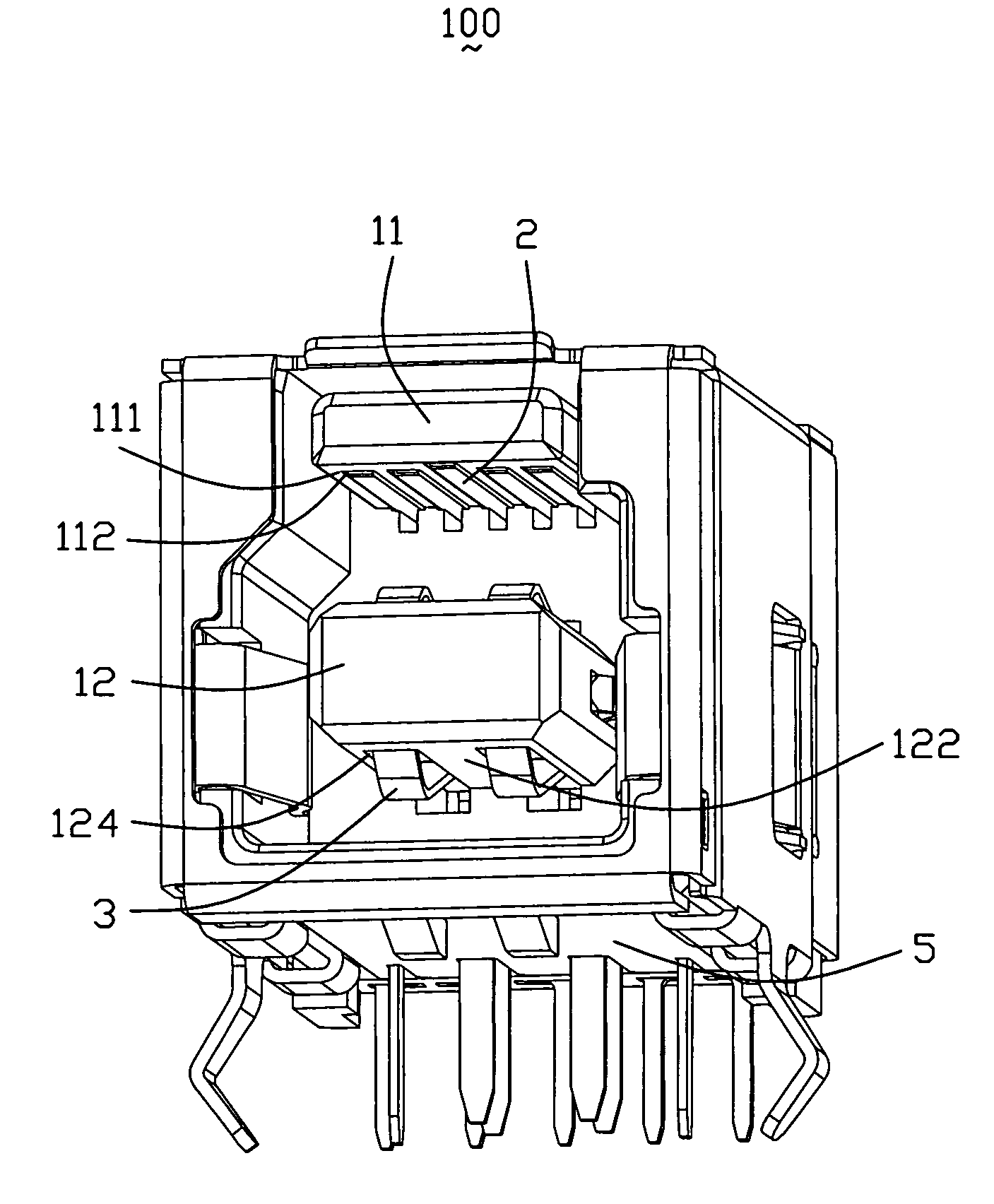 Electrical connector with power contacts