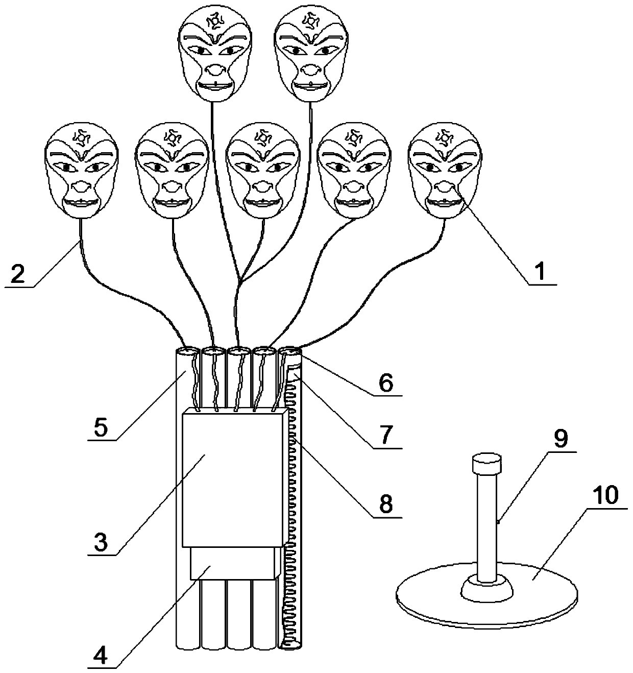 Automatic face changing device