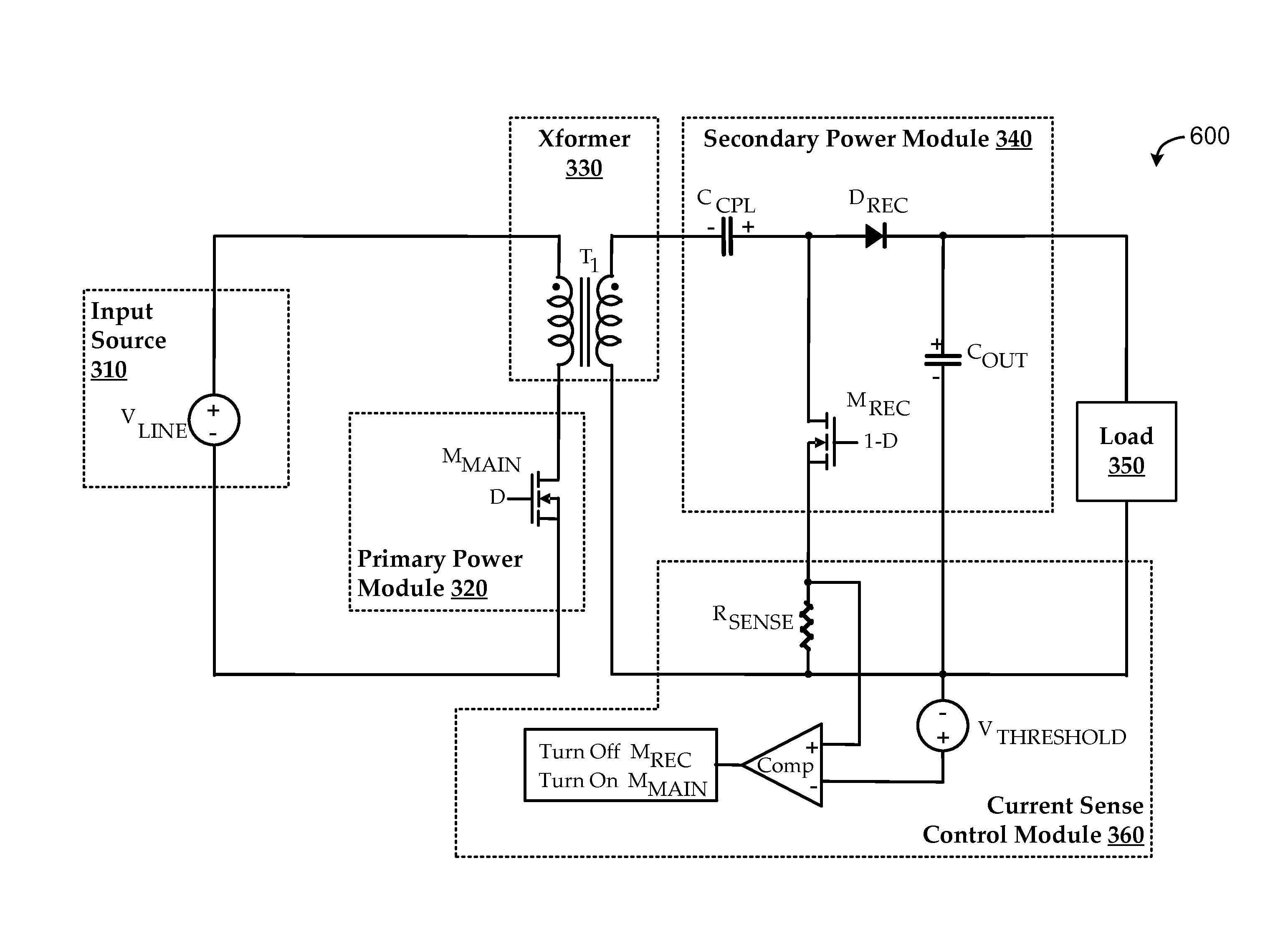 Boundary mode coupled inductor boost power converter