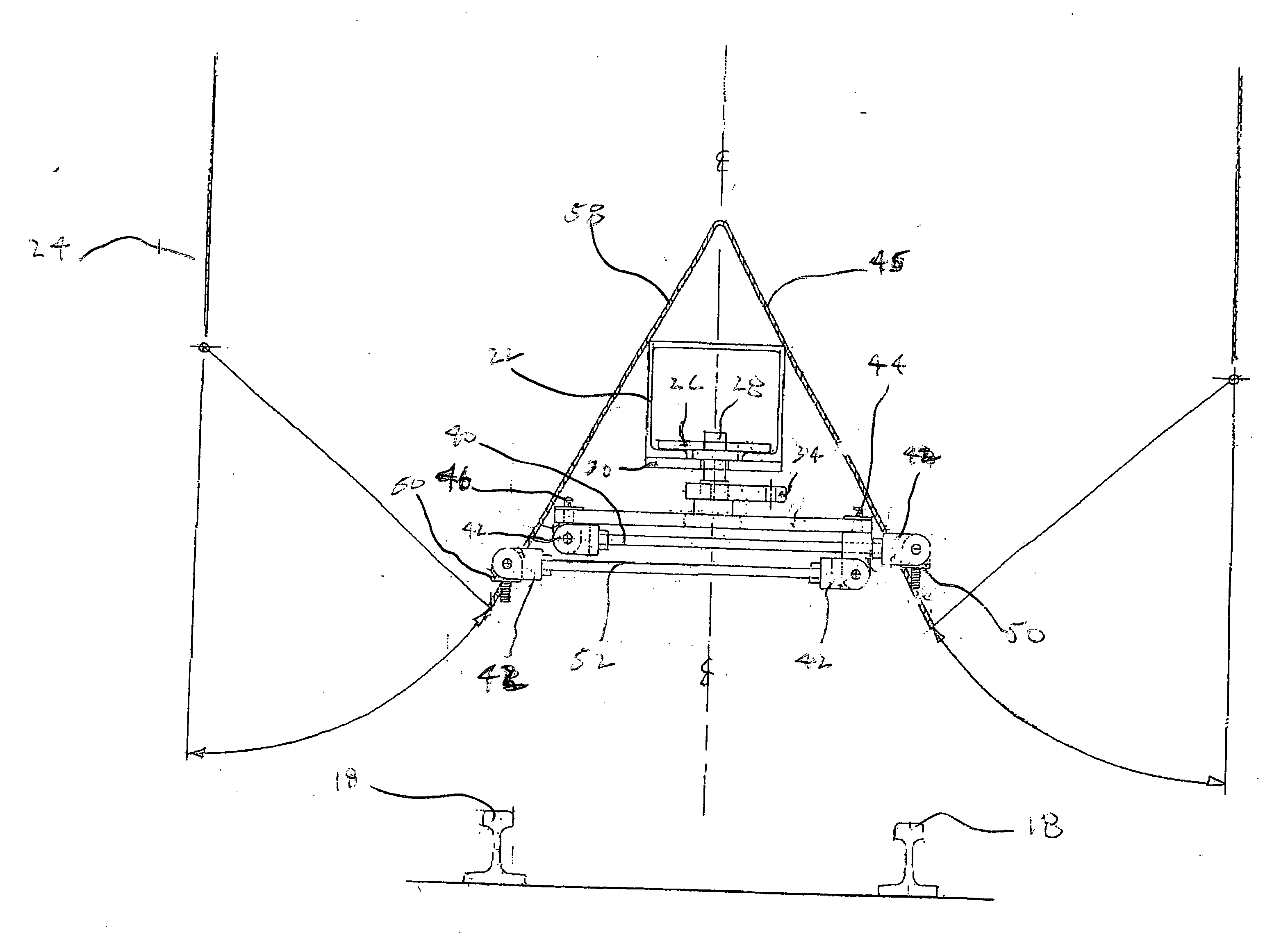 Railroad hopper car door actuating mechanism