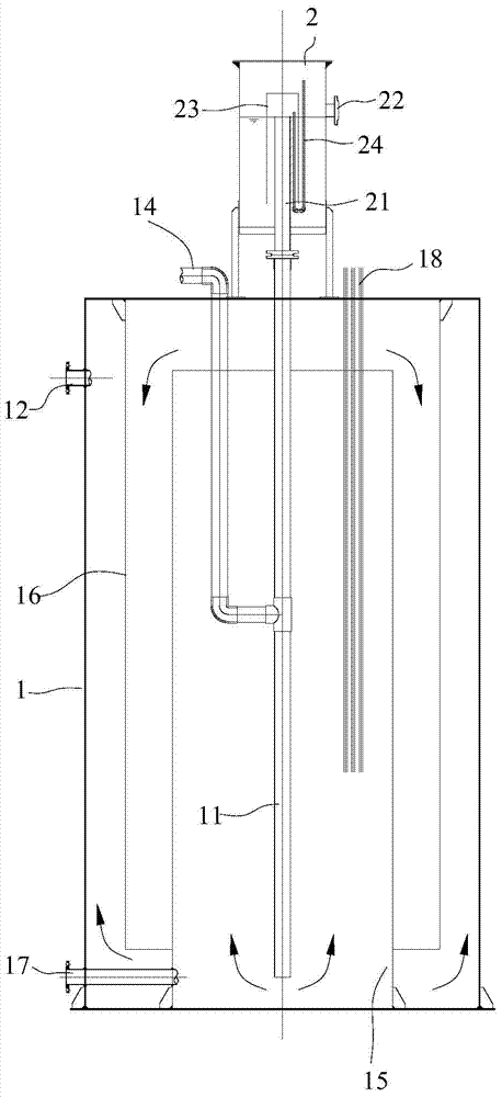 A pulse type fenton internal circulation oxidation device