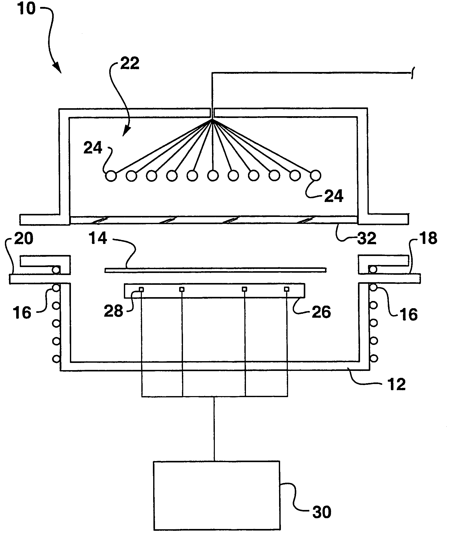 Apparatus and method for reducing stray light in substrate processing chambers