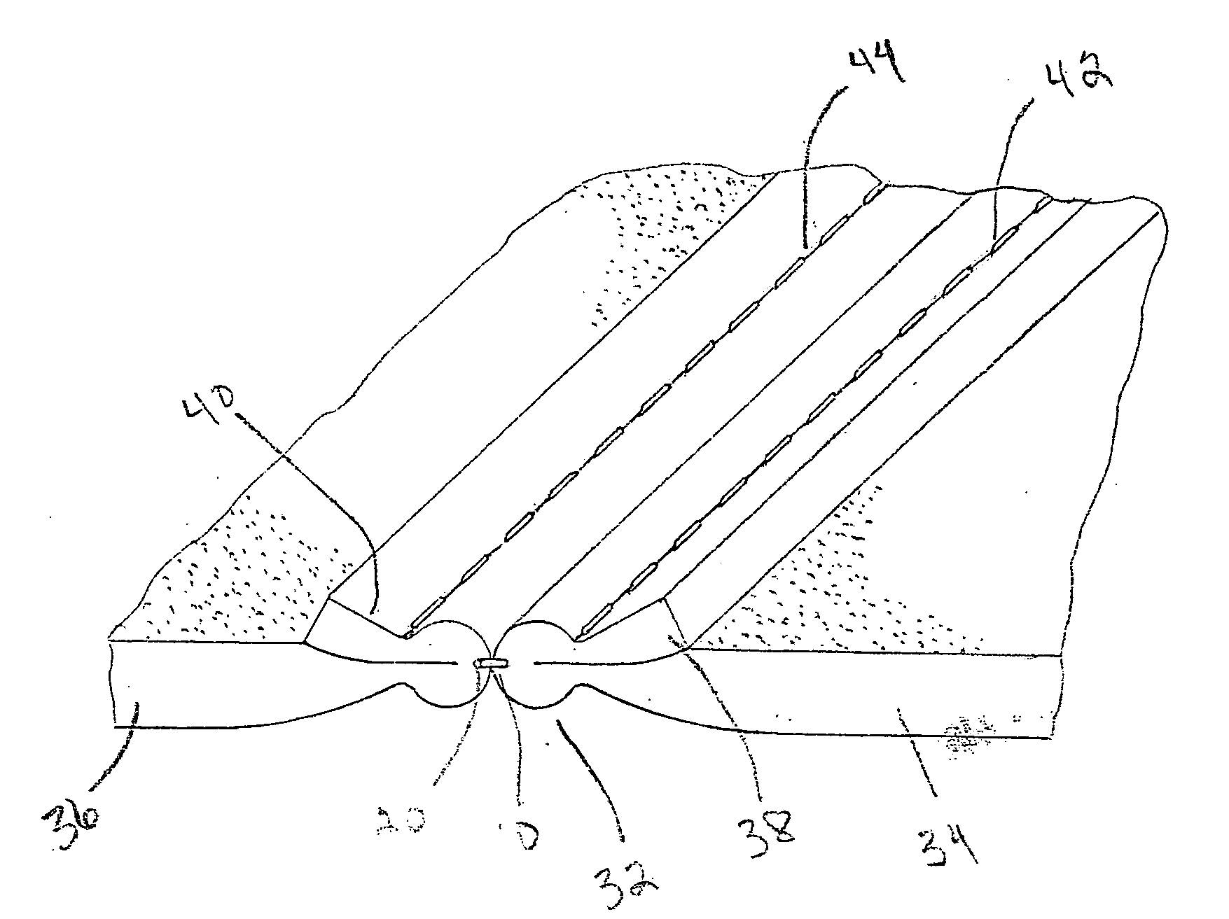 Seat side airbag seam